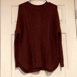 Maroon knit sweater